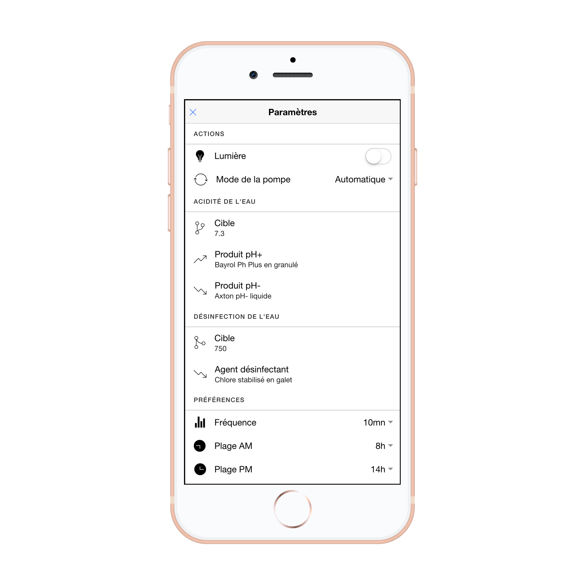 Paramètres Oklyn Application Paramètres Oklyn Application
